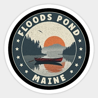 Floods Pond Maine Sunset Sticker